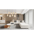 Gorley Cluster Pendant Ceiling Light Gold Colours Matt Opal Glass Shade 8x E27-9