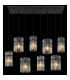 Gorley Cluster Pendant Ceiling Light Matt Black Smoke Glass Shade 8x E27-5