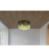 Gorley Ceiling Light Matt Black Green Glass Shade 5x E27-7