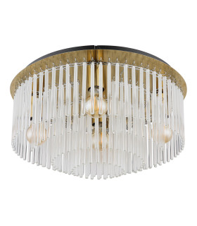 Gorley Ceiling Light Gold Colours Matt Opal Glass Shade 5x E27-2