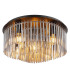Gorley Ceiling Light Matt Black Smoke Glass Shade 5x E27-1