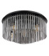 Gorley Ceiling Light Matt Black Smoke Glass Shade 5x E27-2