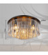 Gorley Ceiling Light Matt Black Smoke Glass Shade 5x E27-5