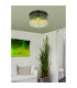 Gorley Ceiling Light Matt Black Green Glass Shade 5x E14-7