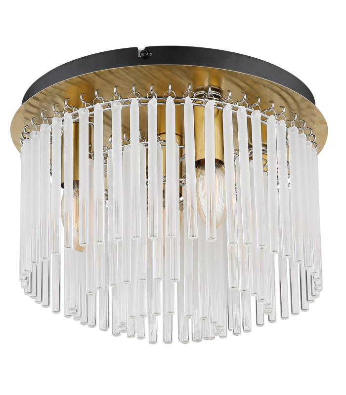 Gorley Ceiling Light Gold Colours Matt Opal Glass Shade 5x E14-2