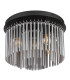 Gorley Ceiling Light Matt Black Smoke Glass Shade 5x E14-2