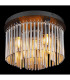 Gorley Ceiling Light Matt Black Smoke Glass Shade 5x E14-3