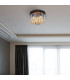 Gorley Ceiling Light Matt Black Smoke Glass Shade 5x E14-4