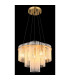 Gorley Pendant Ceiling Light Gold Colours Matt Opal Glass Shade 5x E27-4