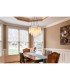 Gorley Pendant Ceiling Light Gold Colours Matt Opal Glass Shade 5x E27-5