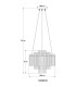 Gorley Pendant Ceiling Light Gold Colours Matt Opal Glass Shade 5x E27-6