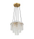 Gorley Pendant Ceiling Light Gold Colours Matt Opal Glass Shade 5x E14-2