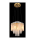Gorley Pendant Ceiling Light Gold Colours Matt Opal Glass Shade 5x E14-4