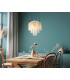 Gorley Pendant Ceiling Light Gold Colours Matt Opal Glass Shade 5x E14-5