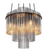 Gorley Pendant Ceiling Light Matt Black Smoke Glass Shade 5x E14-3