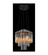 Gorley Pendant Ceiling Light Matt Black Smoke Glass Shade 5x E14-4