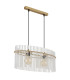 Gorley Pendant Ceiling Light Gold Colours Matt Opal Glass Shade 2x E27-2