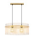 Gorley Pendant Ceiling Light Gold Colours Matt Opal Glass Shade 2x E27-3