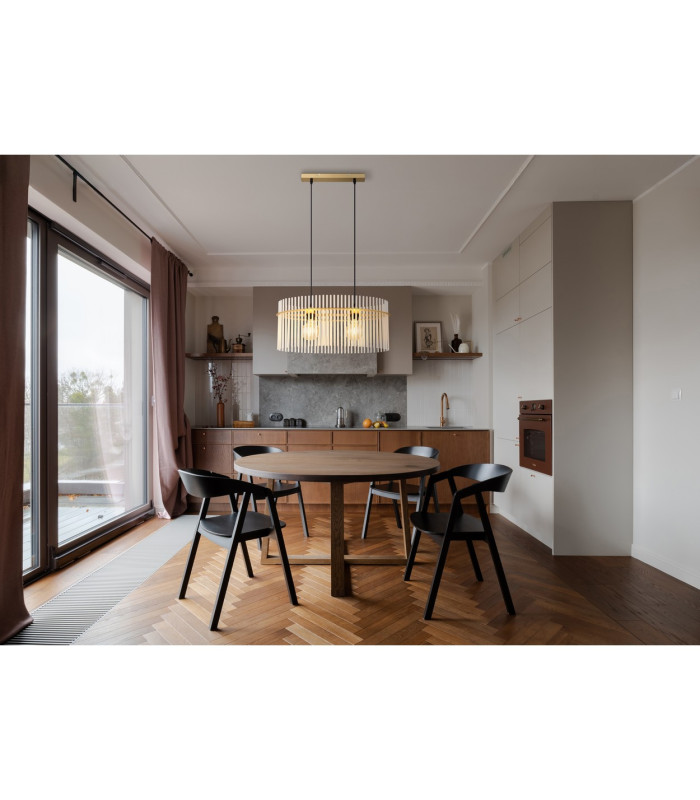 Gorley Pendant Ceiling Light Gold Colours Matt Opal Glass Shade 2x E27-7