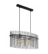 Gorley Pendant Ceiling Light Matt Black Smoke Glass Shade 2x E27-2