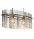 Gorley Pendant Ceiling Light Matt Black Smoke Glass Shade 2x E27-4