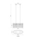 Gorley Pendant Ceiling Light Matt Black Smoke Glass Shade 2x E27-8