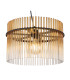 Gorley Pendant Ceiling Light Matt Black Amber Glass Shade 1x E27-3
