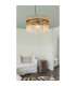 Gorley Pendant Ceiling Light Matt Black Amber Glass Shade 1x E27-8