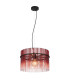 Gorley Pendant Ceiling Light Matt Black Blackberry Glass Shade 1x E27-1
