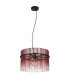 Gorley Pendant Ceiling Light Matt Black Blackberry Glass Shade 1x E27-2