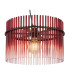 Gorley Pendant Ceiling Light Matt Black Blackberry Glass Shade 1x E27-3