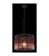 Gorley Pendant Ceiling Light Matt Black Blackberry Glass Shade 1x E27-4