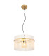 Gorley Pendant Ceiling Light Gold Colours Matt Opal Glass Shade 1x E27-1