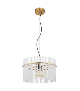 Gorley Pendant Ceiling Light Gold Colours Matt Opal Glass Shade 1x E27-2