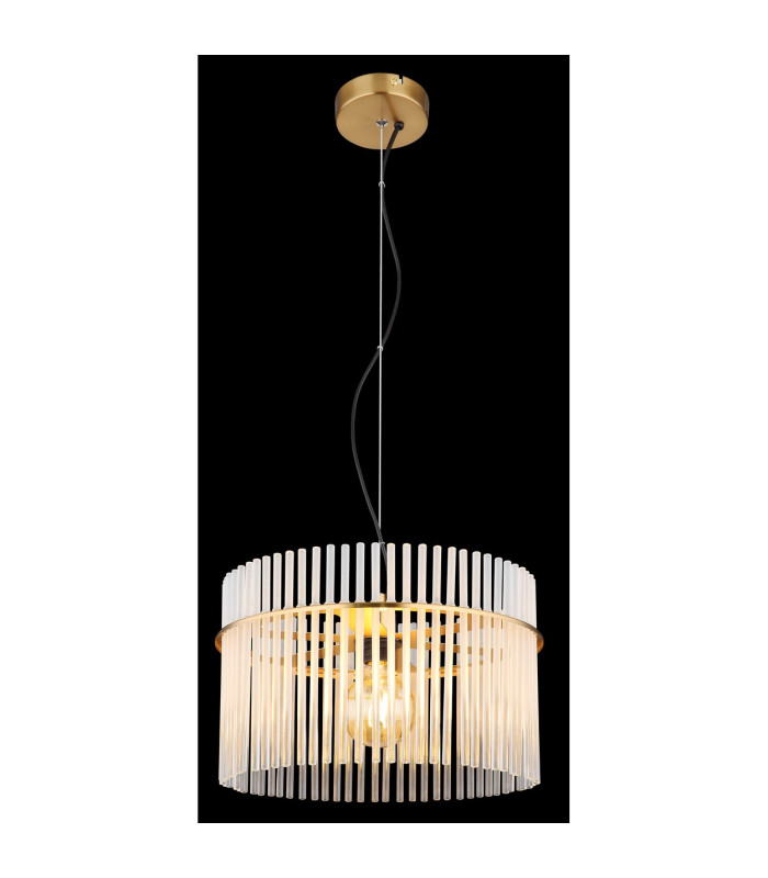 Gorley Pendant Ceiling Light Gold Colours Matt Opal Glass Shade 1x E27-4