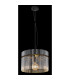 Gorley Pendant Ceiling Light Matt Black Smoke Glass Shade 1x E27-4