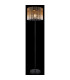 Gorley Glass Floor Lamp Matt Black Amber Glass Shade 1x E27-5