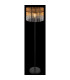 Gorley Glass Floor Lamp Matt Black Amber Glass Shade 1x E27-6