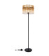 Gorley Glass Floor Lamp Matt Black Amber Glass Shade 1x E27-7