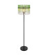 Gorley Glass Floor Lamp Matt Black Green Glass Shade 1x E27-3