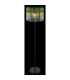 Gorley Glass Floor Lamp Matt Black Green Glass Shade 1x E27-6