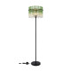 Gorley Glass Floor Lamp Matt Black Green Glass Shade 1x E27-7