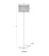 Gorley Glass Floor Lamp Matt Black Green Glass Shade 1x E27-12