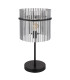 Gorley Glass Table Lamp Matt Black Smoke Glass Shade 1x E27-2
