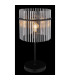 Gorley Glass Table Lamp Matt Black Smoke Glass Shade 1x E27-4