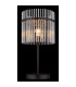 Gorley Glass Table Lamp Matt Black Smoke Glass Shade 1x E27-5