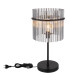 Gorley Glass Table Lamp Matt Black Smoke Glass Shade 1x E27-6