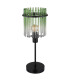 Gorley Glass Table Lamp Matt Black Green Glass Shade 1x E14-2