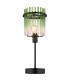 Gorley Glass Table Lamp Matt Black Green Glass Shade 1x E14-3