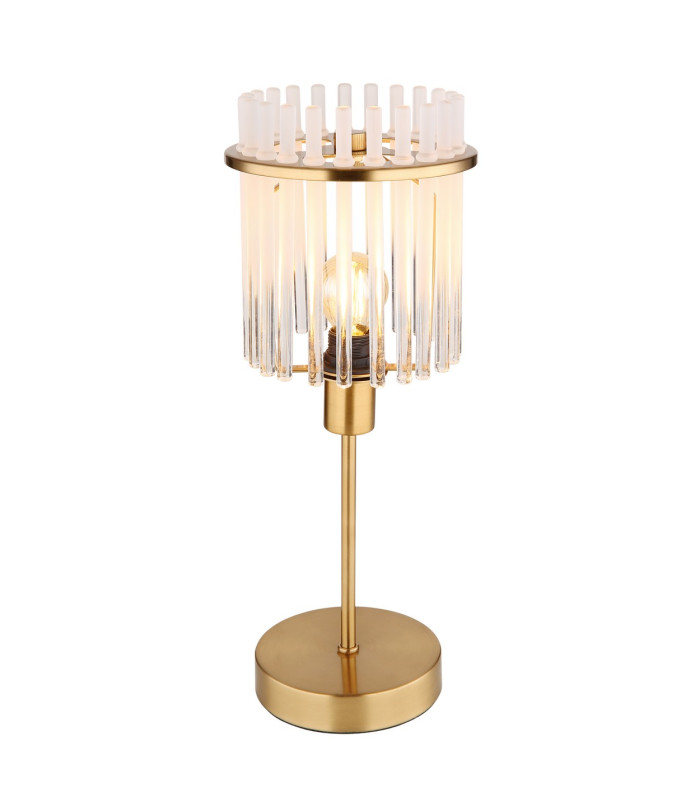 Gorley Glass Table Lamp Gold Colours Matt Opal Glass Shade 1x E14-1